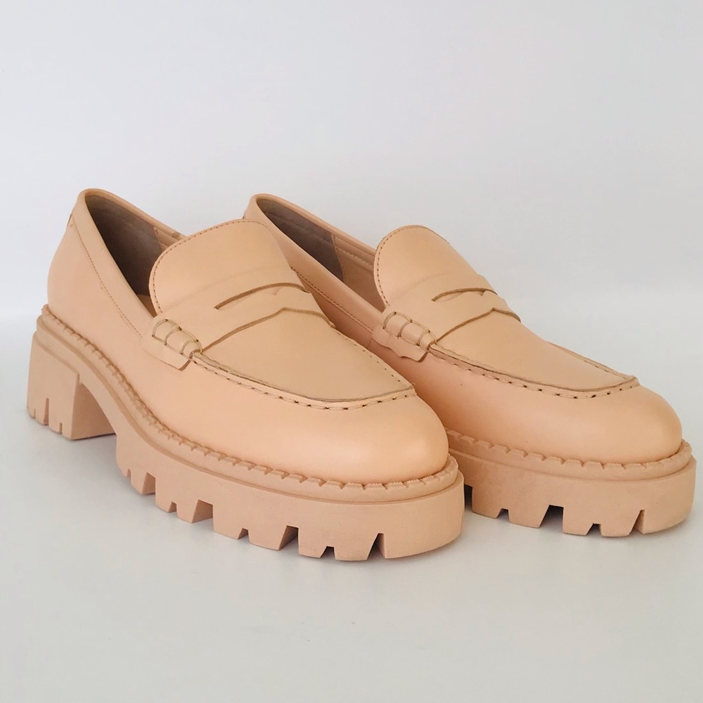 Free People Lyra Lug Sole Loafer Shoes in Cantaloupe - Picture 10 of 11